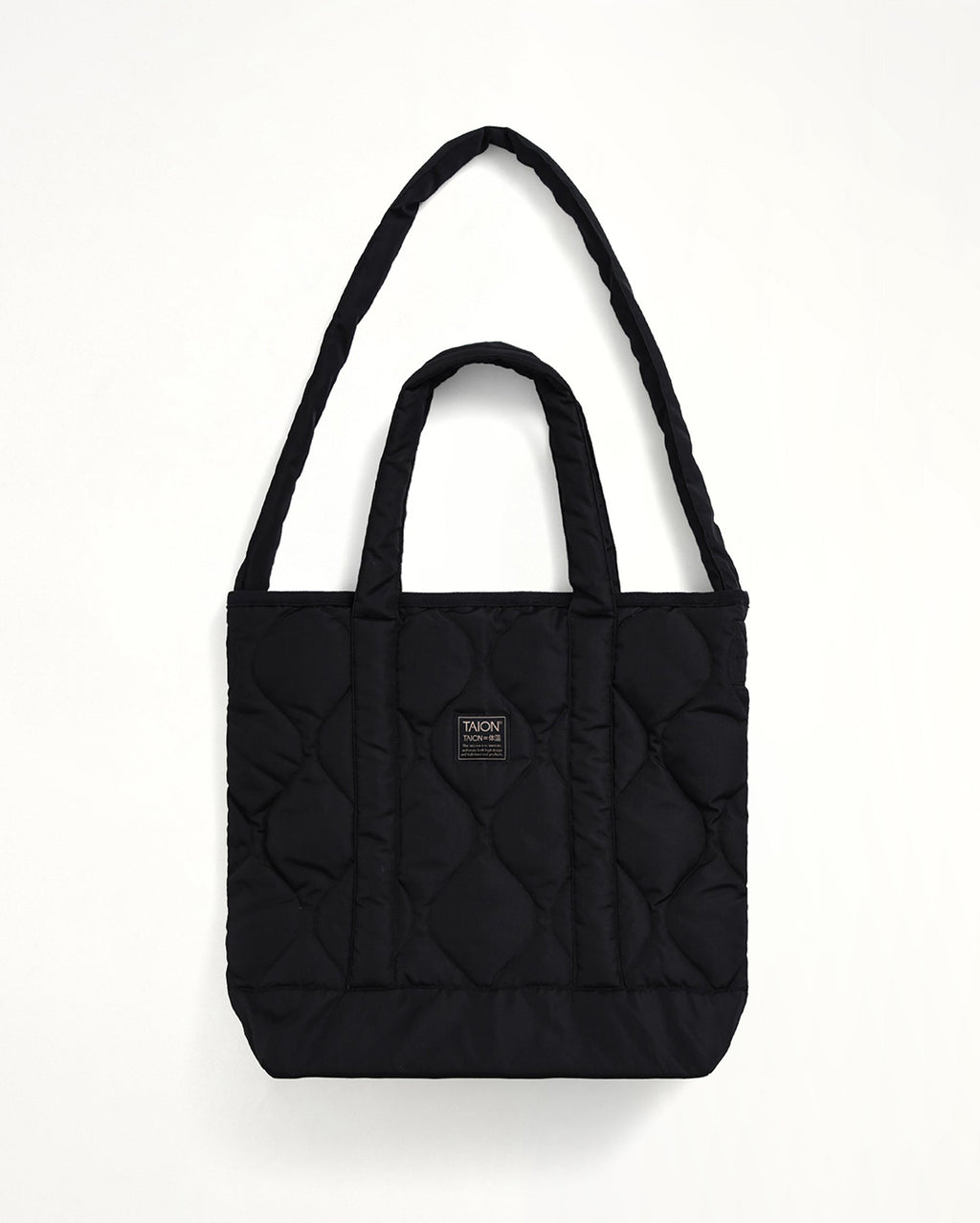 Military Zip Top Tote Down Bag M - Black - Taion