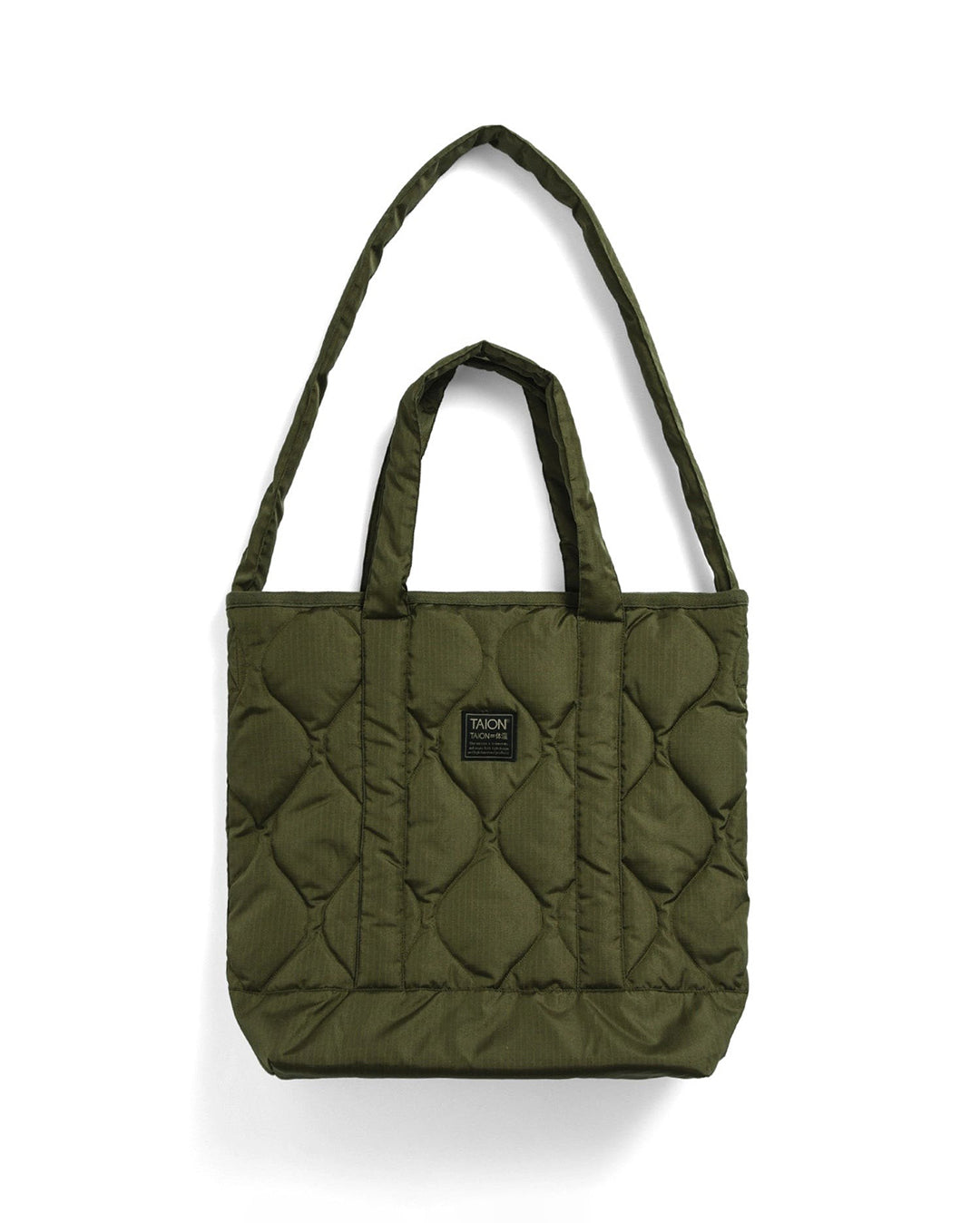Military Zip Top Tote Down Bag M - D.Olive - Taion
