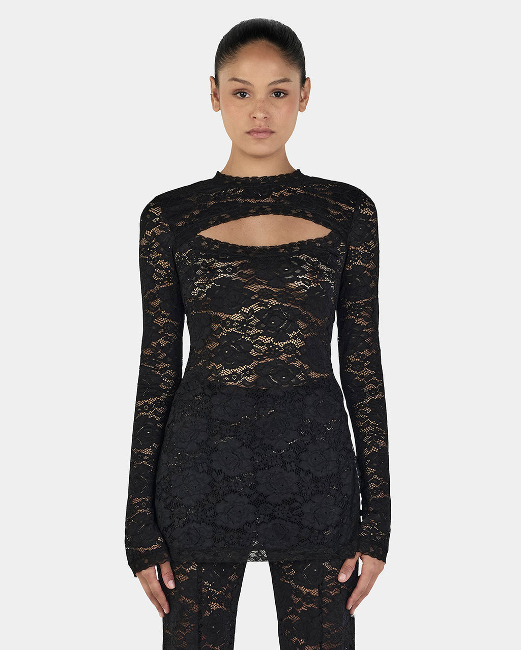 Misha Long Sleeve Top - Black - Ownley