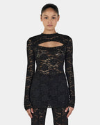 Misha Long Sleeve Top - Black - Ownley