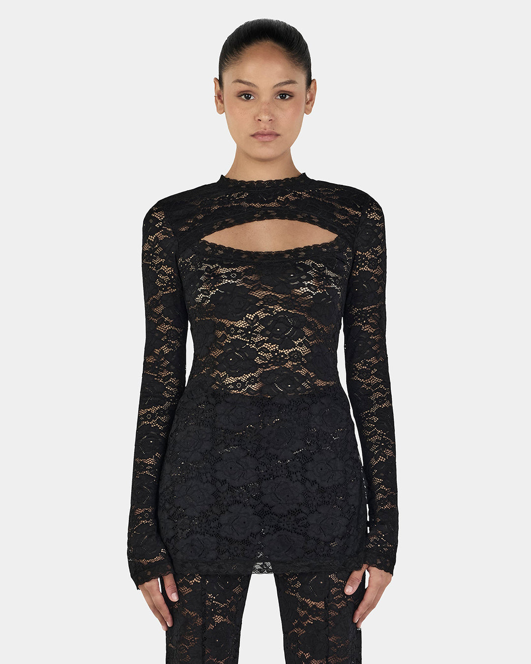 Misha Long Sleeve Top - Black - Ownley