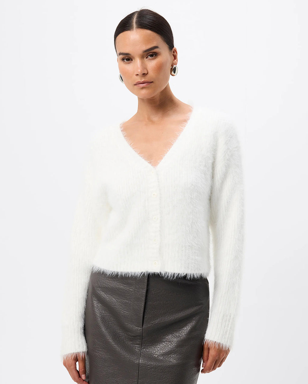 Addison Cardigan - White - Mossman