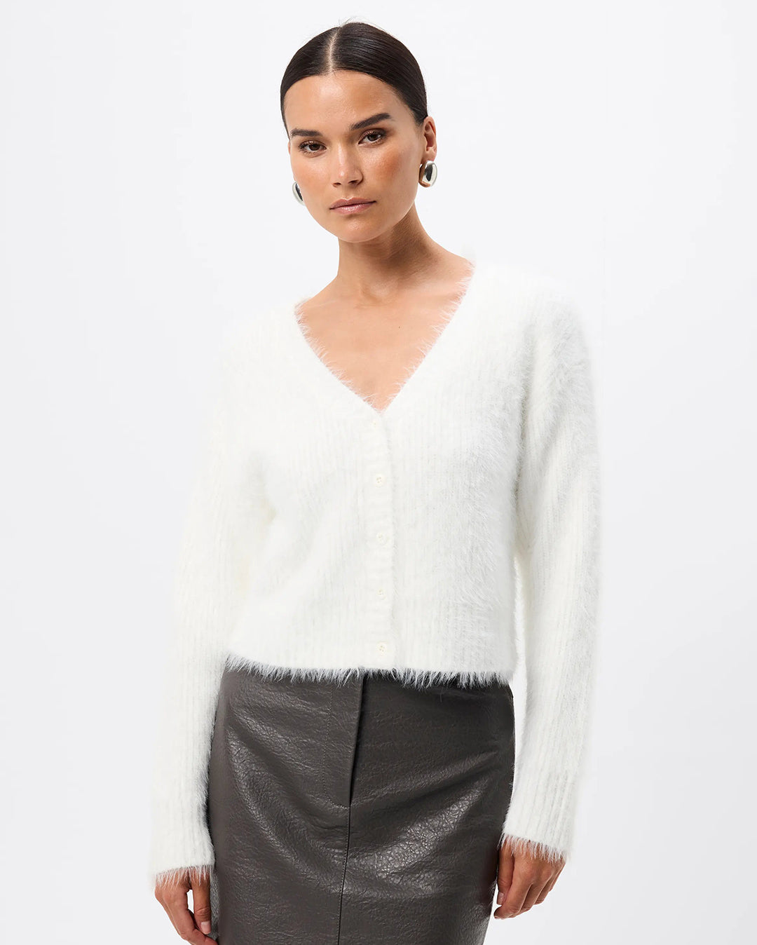 Addison Cardigan - White - Mossman