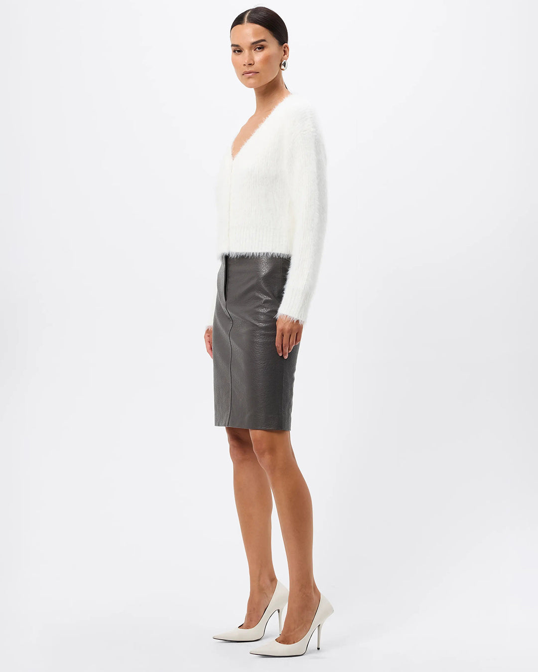 Addison Cardigan - White - Mossman