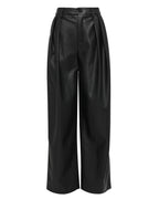 Fairfax Pleat Wide Leg Trouser - Black