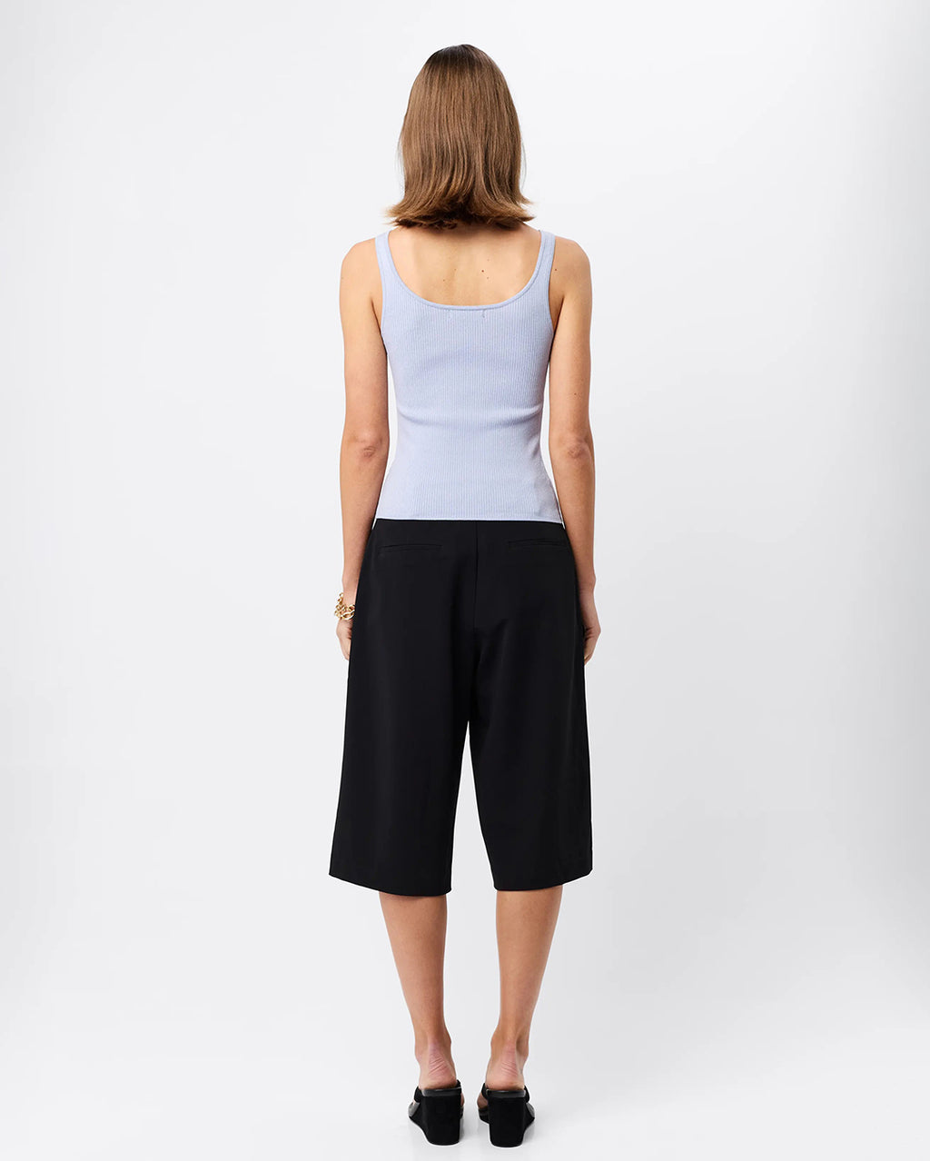 Fine Line Knit Tank - Sky Blue - Mossman