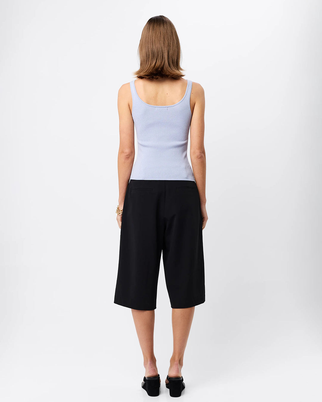 Fine Line Knit Tank - Sky Blue - Mossman