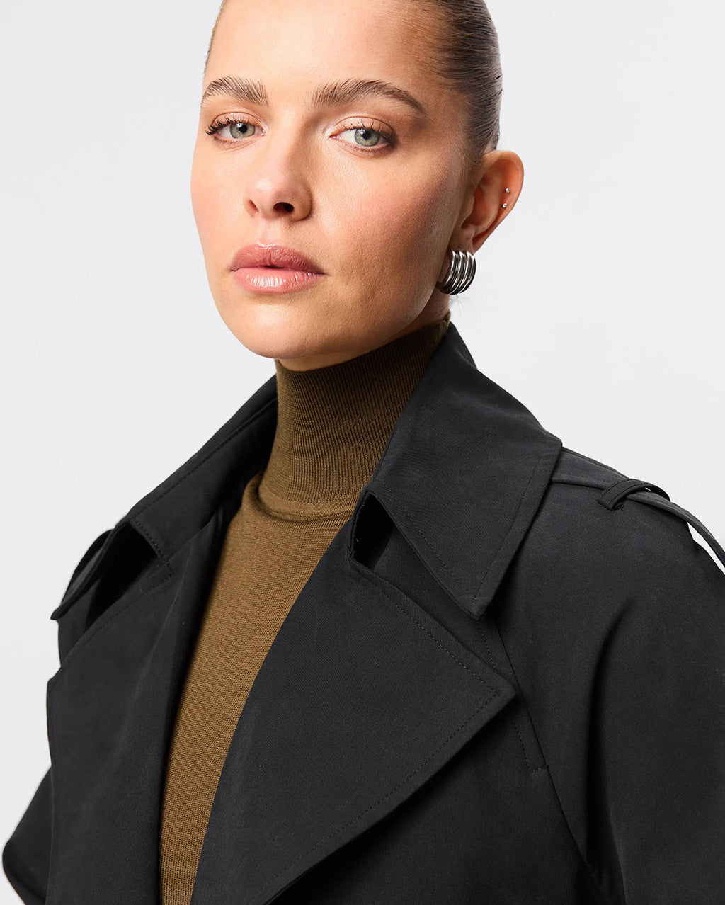 Franklin Trench Coat - Black - Mossman