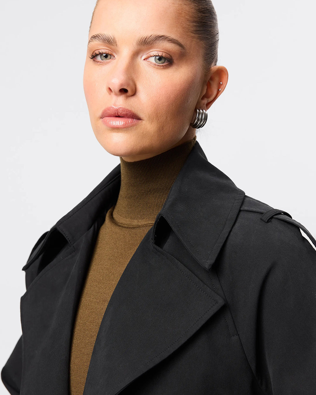 Franklin Trench Coat - Black - Mossman