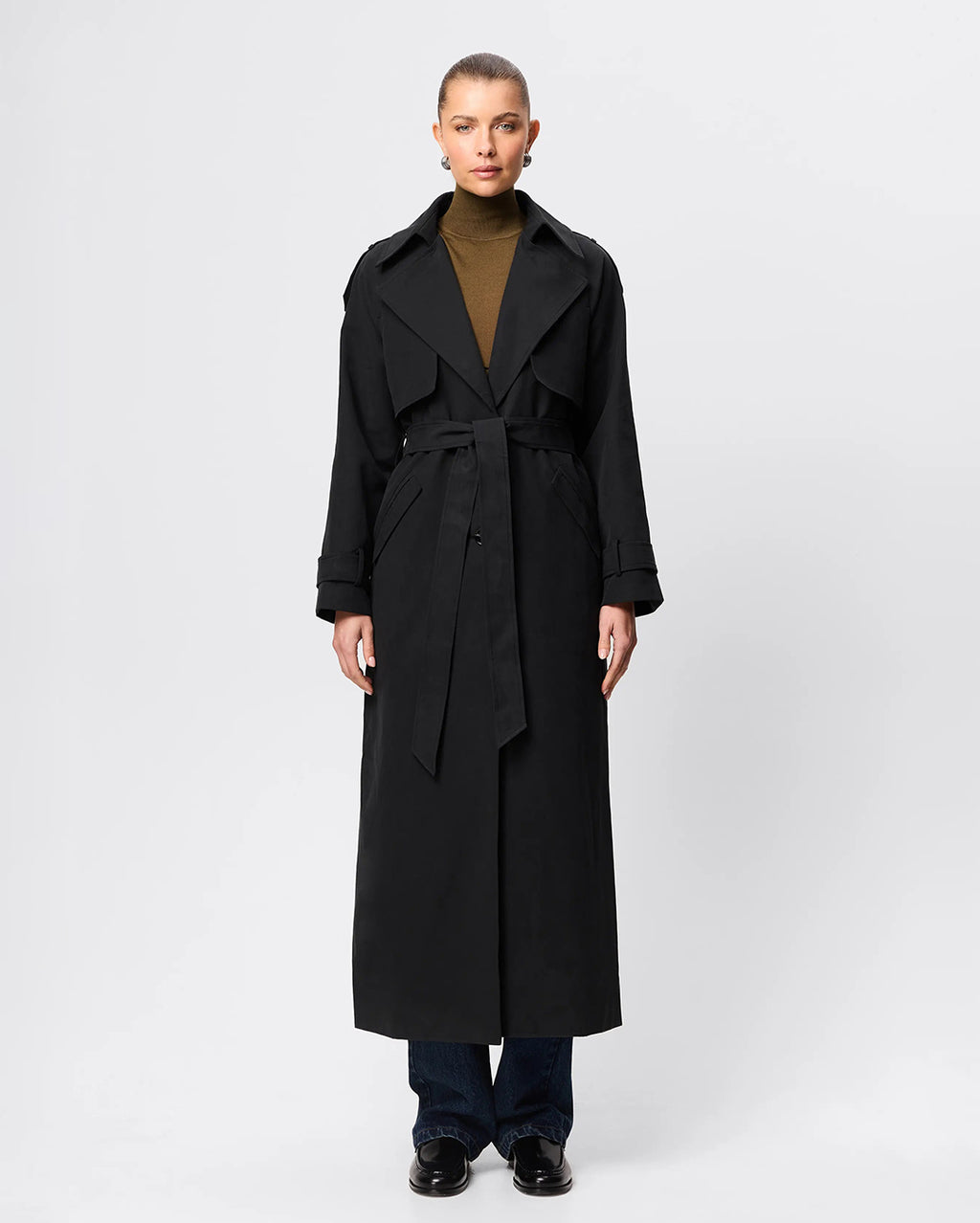 Franklin Trench Coat - Black - Mossman