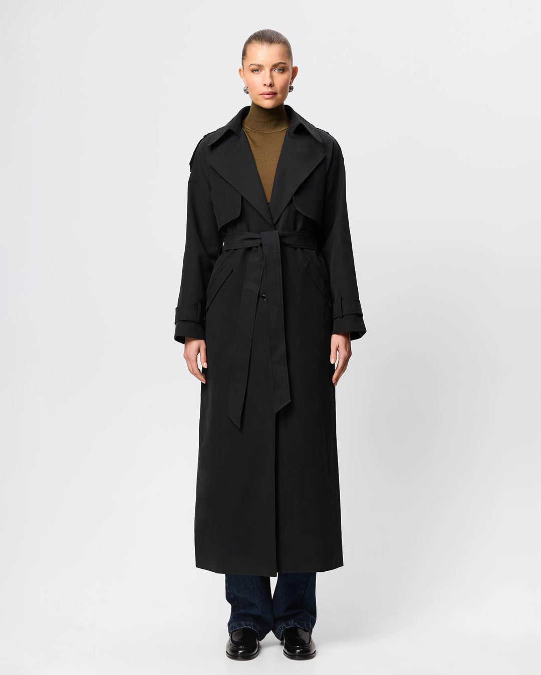 Franklin Trench Coat - Black - Mossman