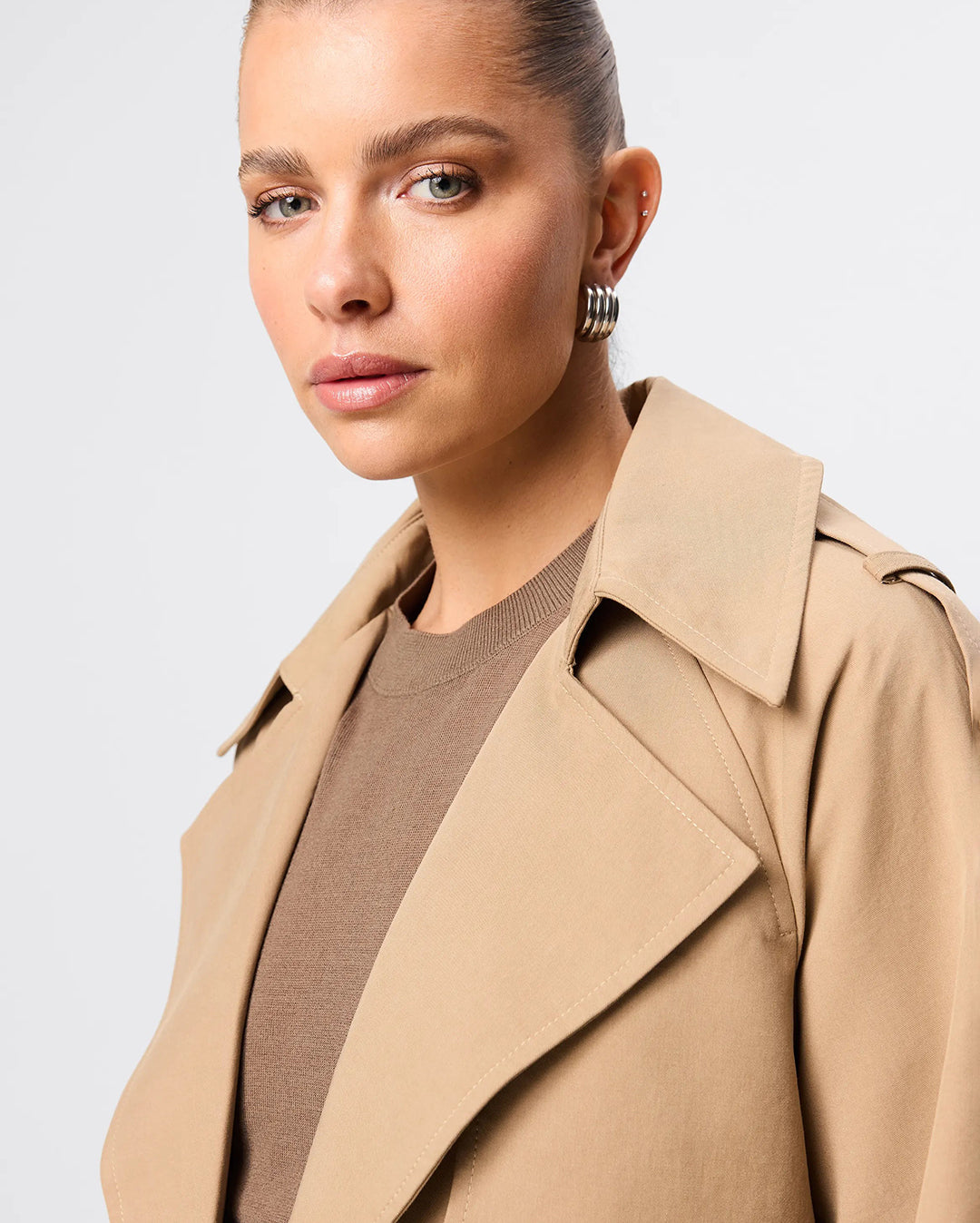 Franklin Trench Coat - Sand - Mossman