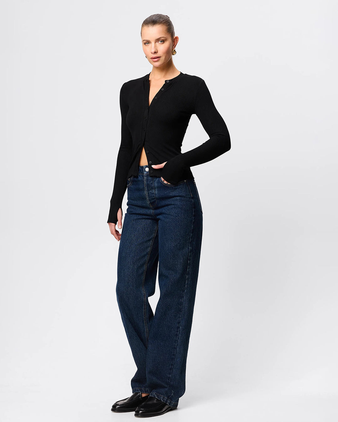 Lyon Cardigan - Black - Mossman