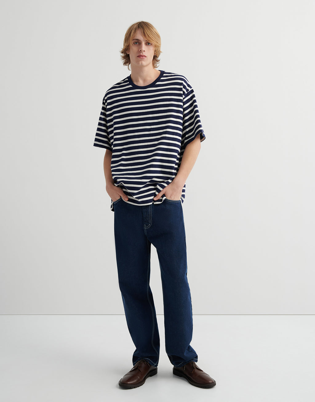 Motion Tee - Uniform Stripe by Kowtow - view 4