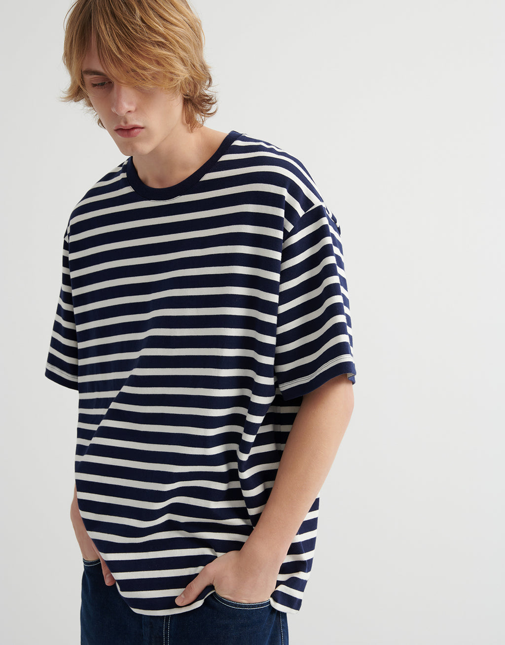Motion Tee - Uniform Stripe by Kowtow