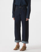 Nadia Jean Cuffed - Pure Blue - Nobody Denim
