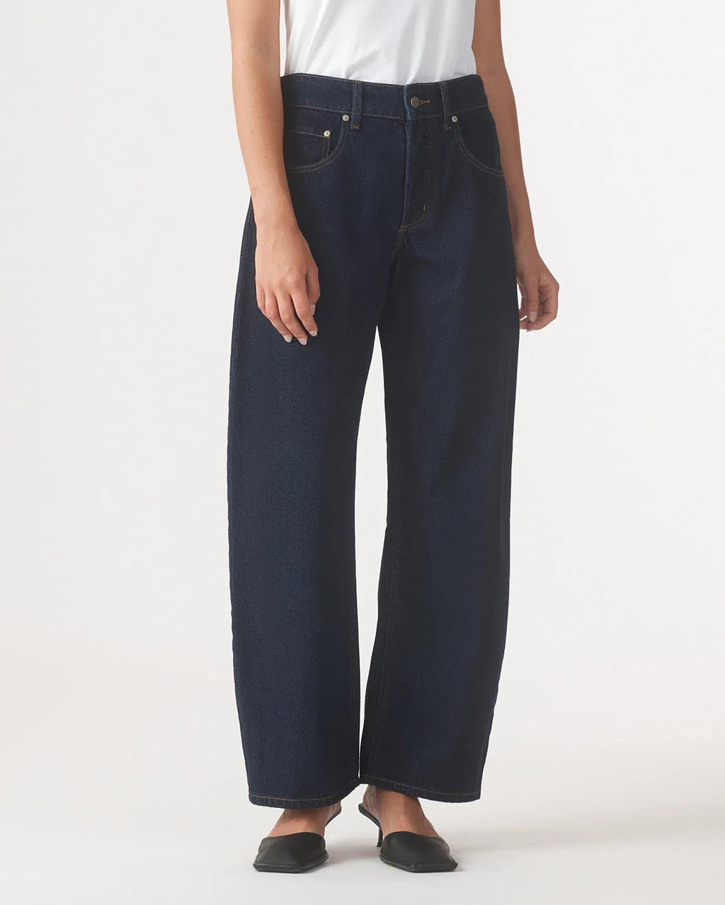 Nadia Jean Cuffed - Pure Blue - Nobody Denim
