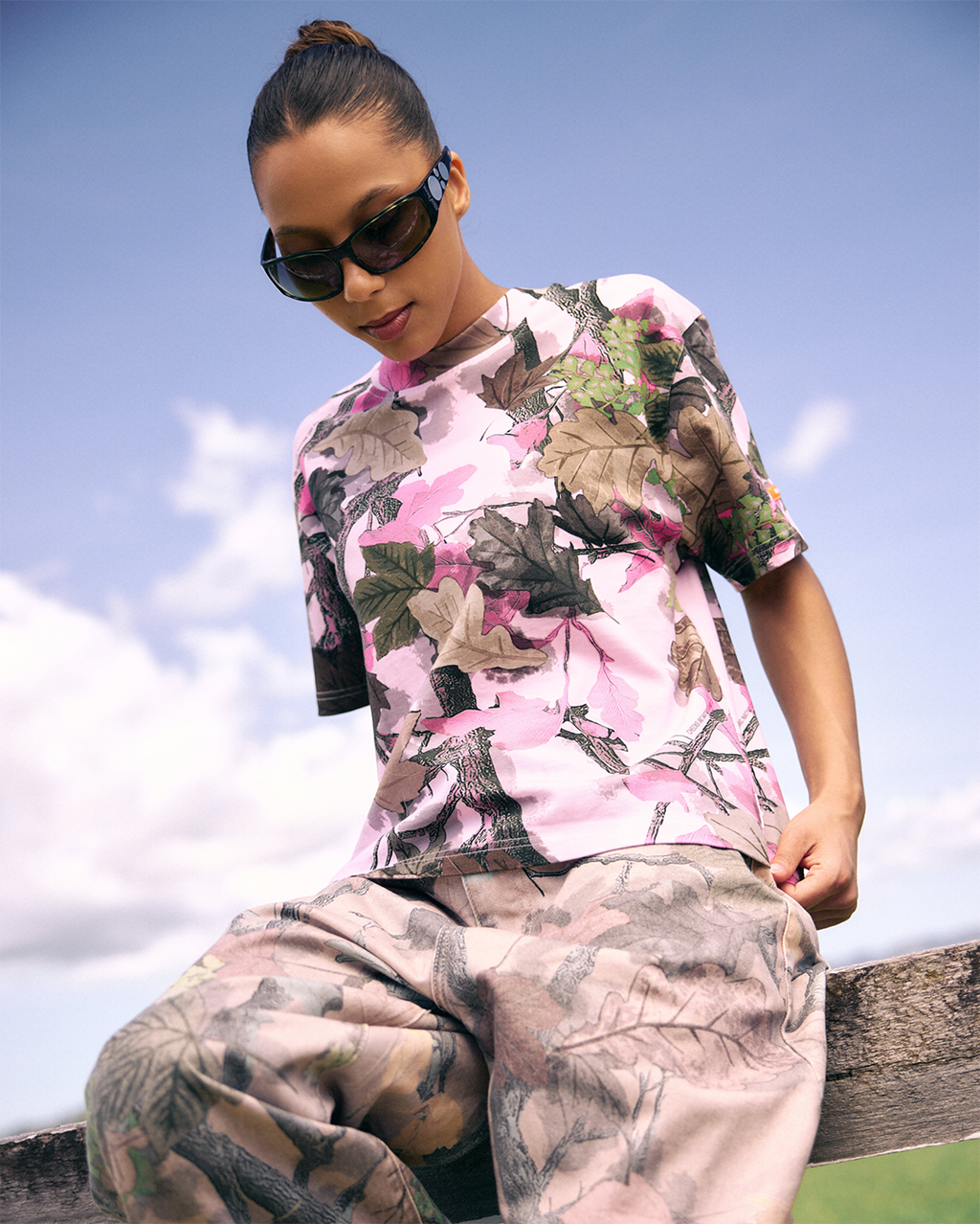 Native Camo T-Shirt - Pink - Checks Downtown