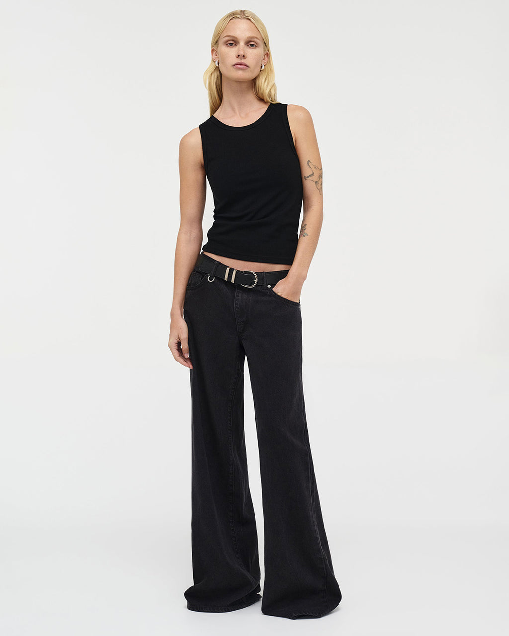 Milla Wide Blackout - Washed Black - Neuw