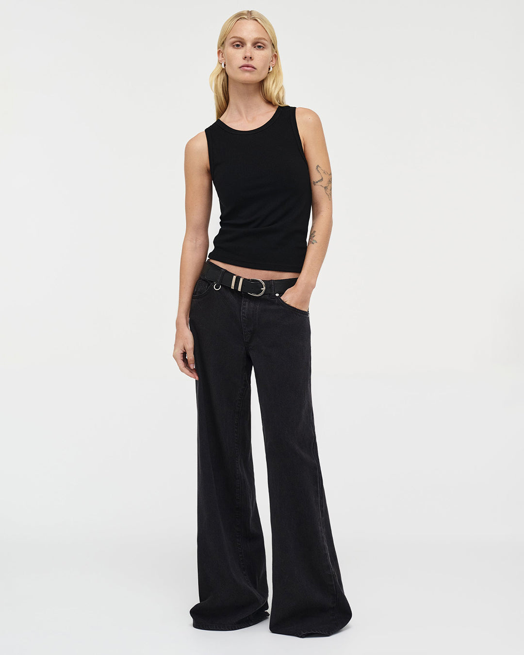Milla Wide Blackout - Washed Black - Neuw