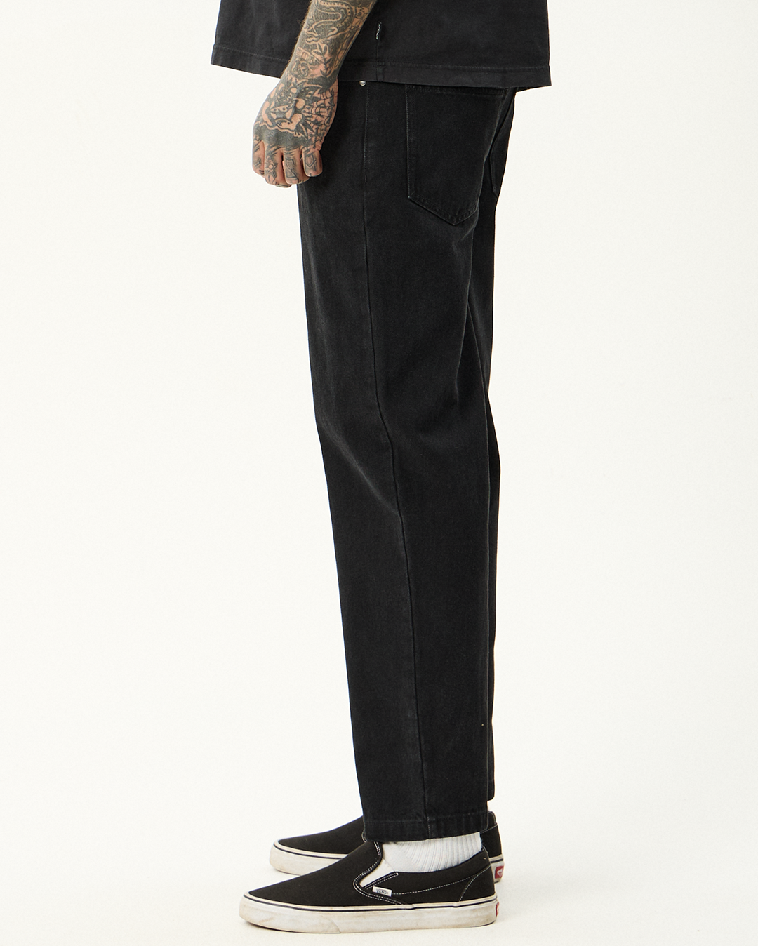 Ninety Twos - Denim Relaxed Jean - Washed Black - Afends