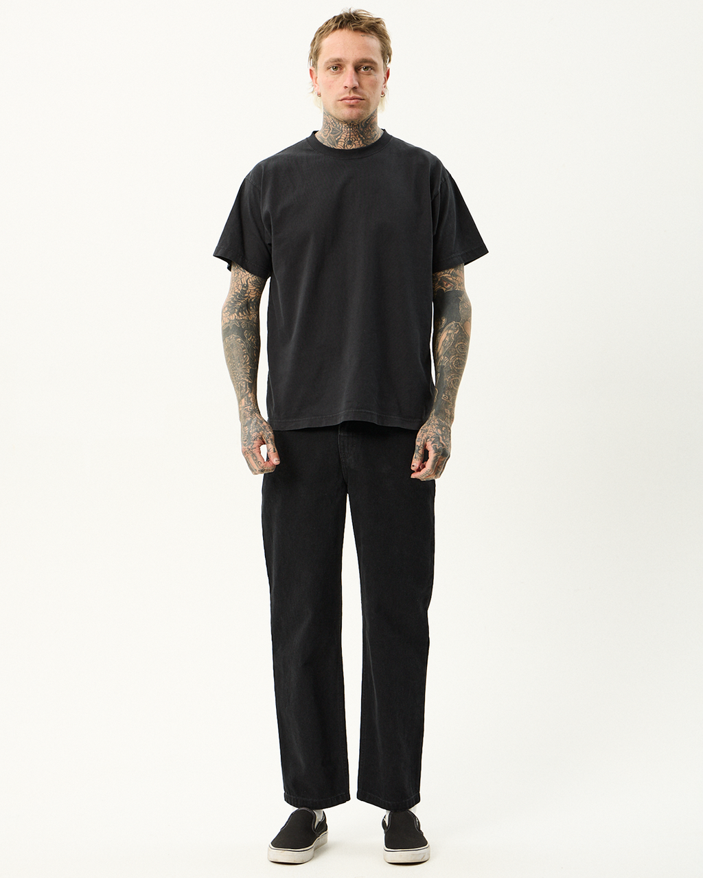 Ninety Twos - Denim Relaxed Jean - Washed Black - Afends