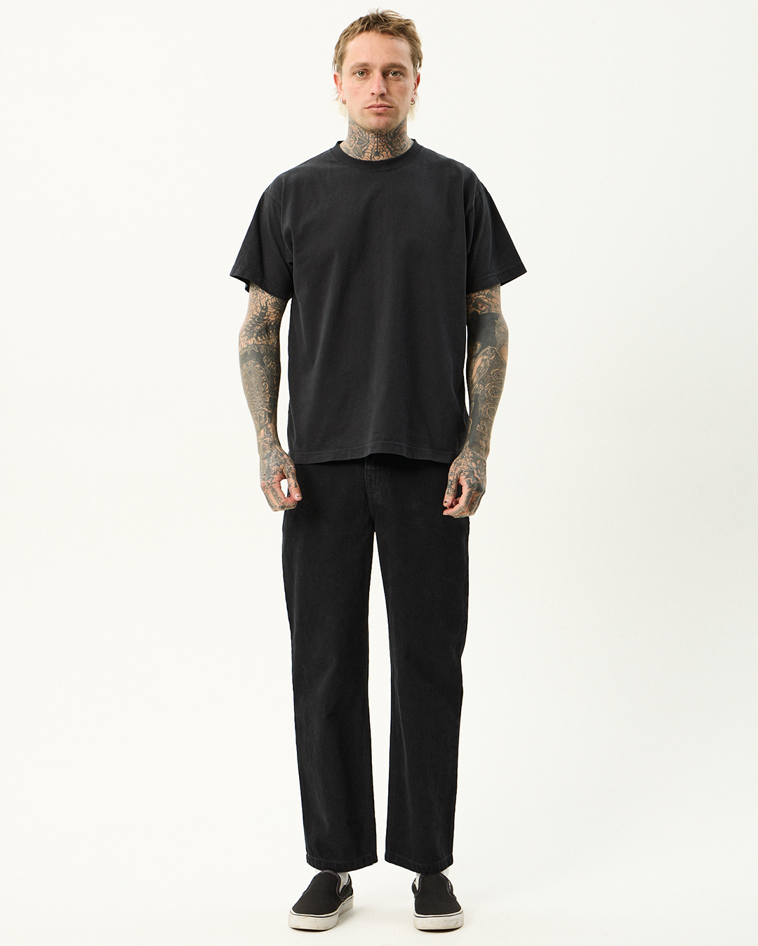 Ninety Twos - Denim Relaxed Jean - Washed Black - Afends