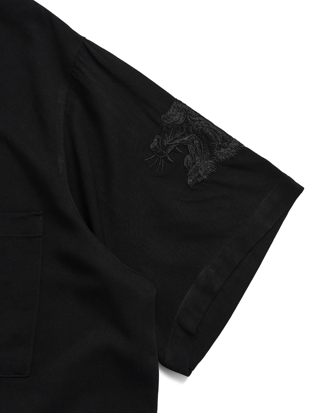Non Down Jpnsp Rayon Shirt Half Sleeve - Black - Taion