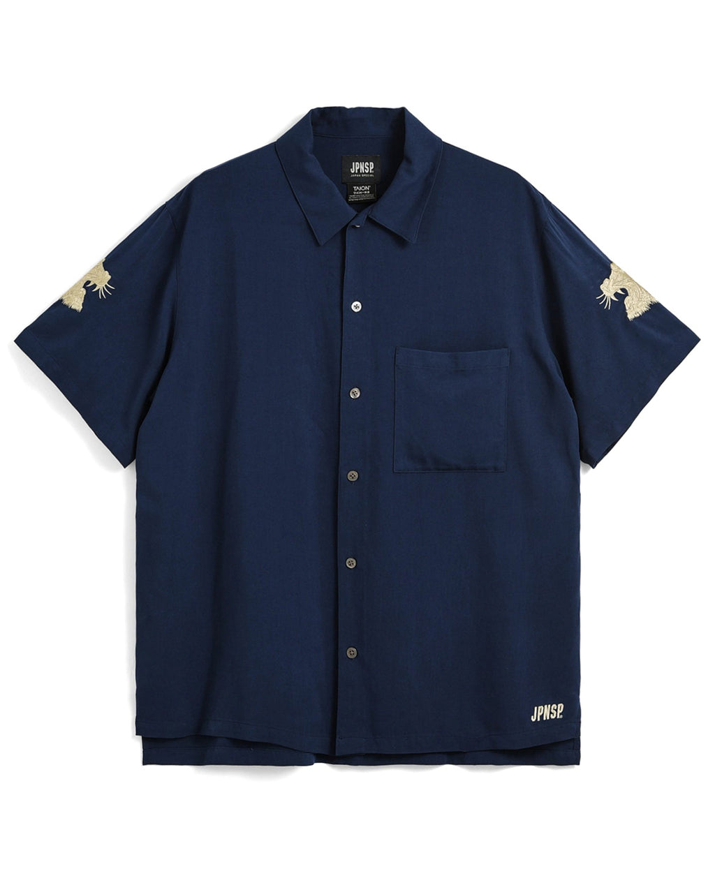 Non Down Jpnsp Rayon Shirt Half Sleeve - D.Navy - Taion