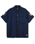 Non Down Jpnsp Rayon Shirt Half Sleeve - D.Navy - Taion