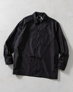 Non Down Military Button Slit Shirt Long Sleeve - Black - Taion