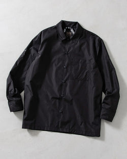 Non Down Military Button Slit Shirt Long Sleeve - Black - Taion