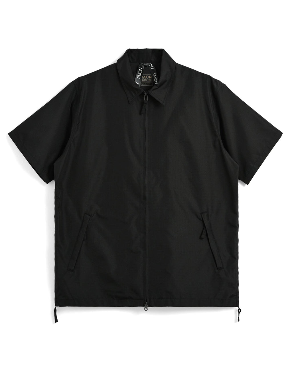 Non Down Military W-Zip Shirt Half Sleeve - Black - Taion
