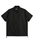 Non Down Military W-Zip Shirt Half Sleeve - Black - Taion