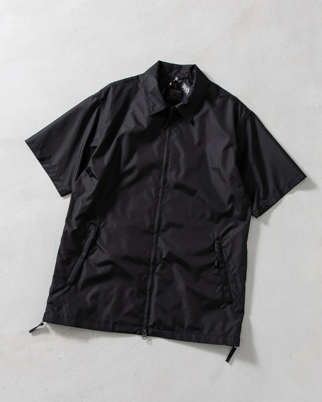Non Down Military W-Zip Shirt Half Sleeve - Black - Taion
