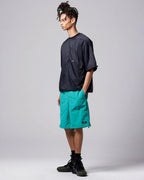 Non Down Mountain W-Pocket Shorts - Moss Blue Green - Taion