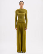Calista Mesh LS Top - Avocado - Nude Lucy