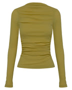 Calista Mesh LS Top - Avocado - Nude Lucy