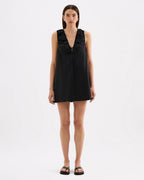 Cerie Poplin Mini Dress - Black - Nude Lucy