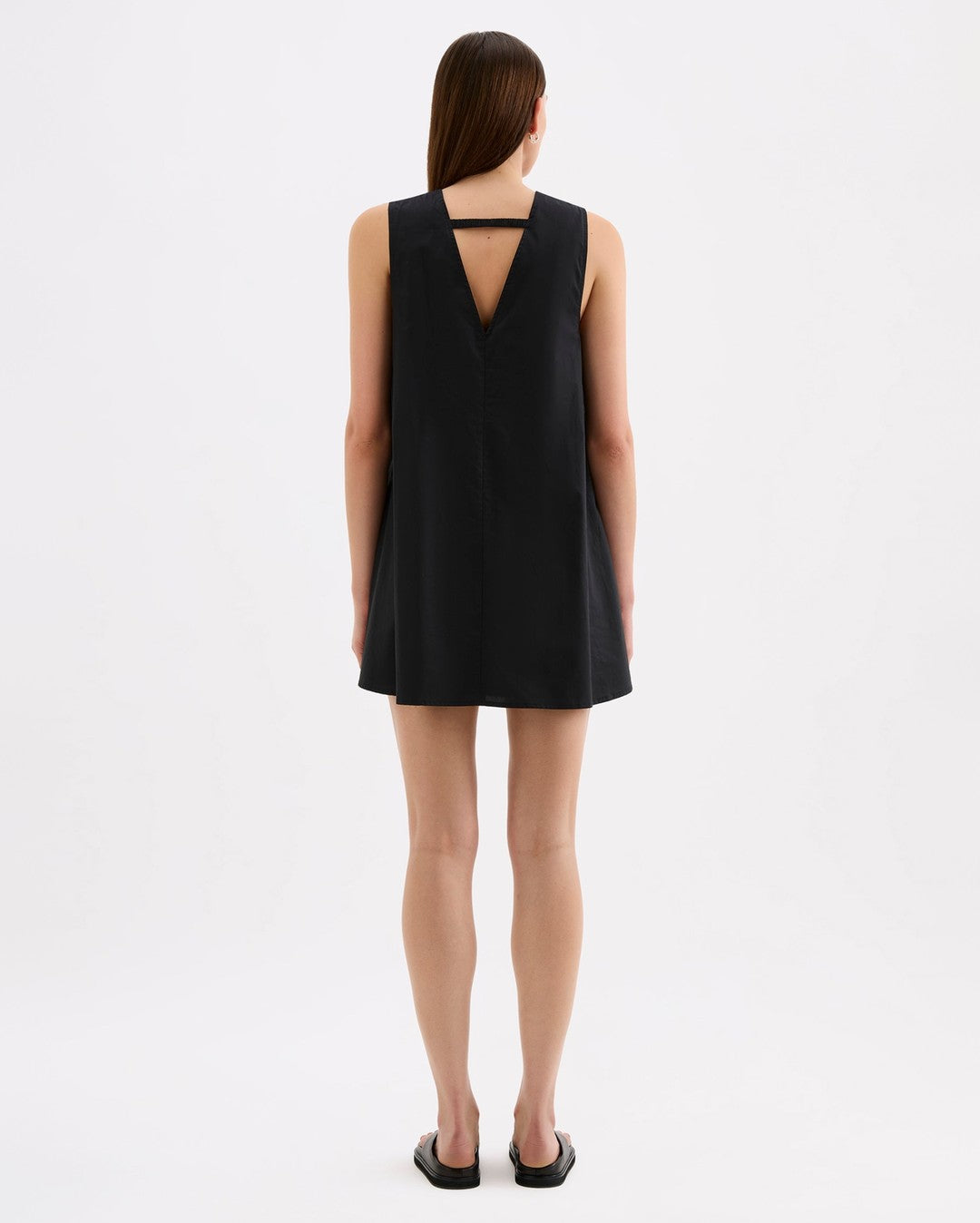 Cerie Poplin Mini Dress - Black - Nude Lucy