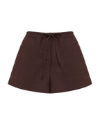 Cerie Poplin Short - Chocolate - Nude Lucy