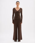 Gigi Mesh Top - Walnut - Nude Lucy