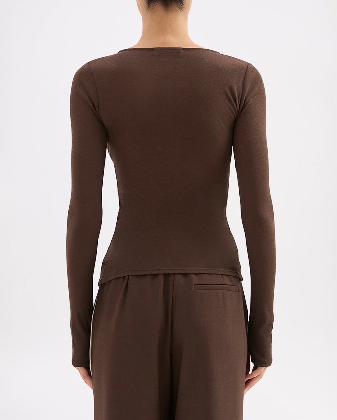 Gigi Mesh Top - Walnut - Nude Lucy