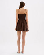 Jaslynn Tencel Mini Dress - Chocolate - Nude Lucy