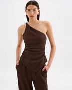 Noemi Top - Chocolate - Nude Lucy