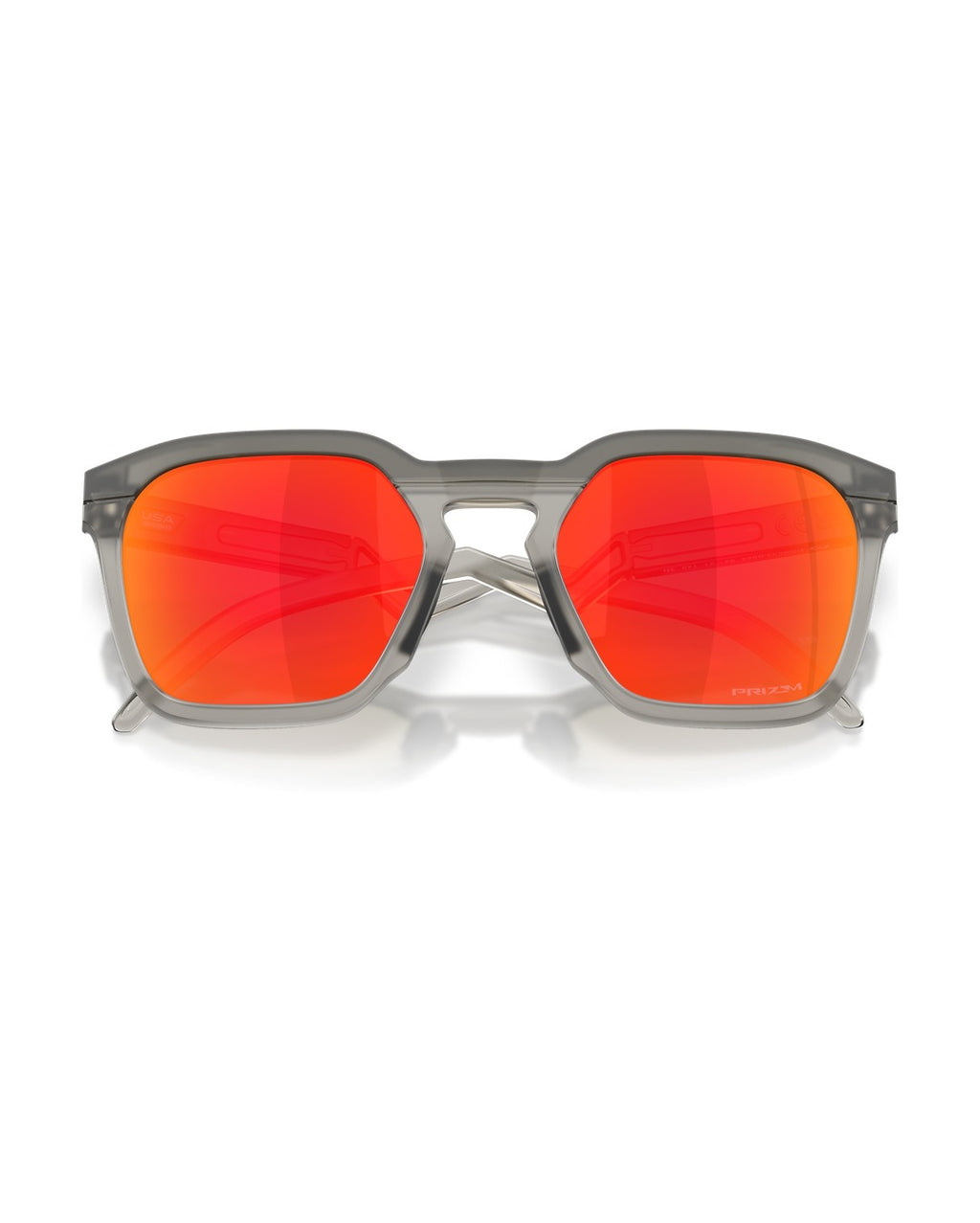 HSTN SQ Sunglasses - Matte Grey Smoke/Prizm Ruby - Oakley