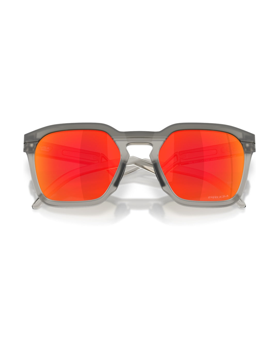 HSTN SQ Sunglasses - Matte Grey Smoke/Prizm Ruby - Oakley