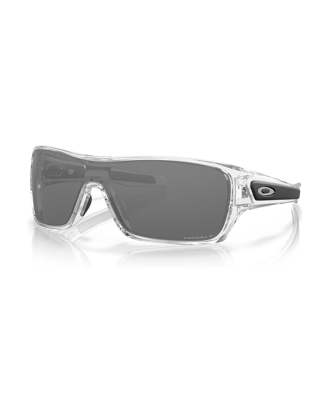 Turbine Rotor Sunglasses - Polished Clear/Prizm Black Polarized - Oakley