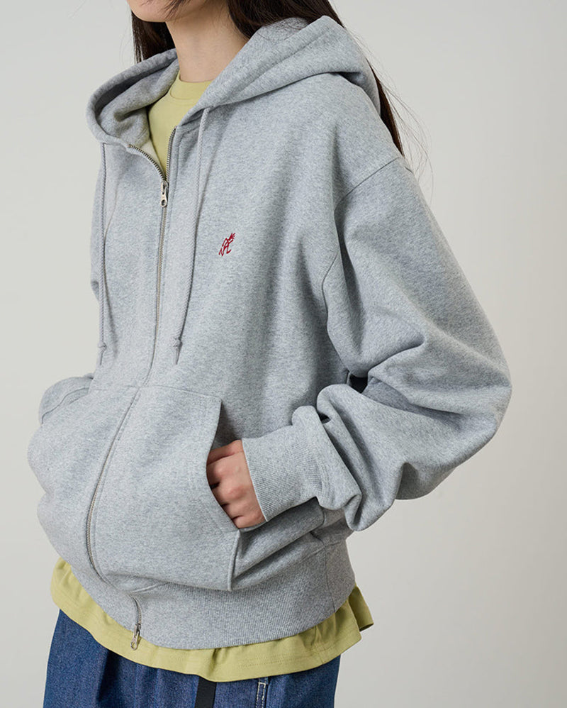 One Point Zip Hoodie - Heather Grey - Gramicci