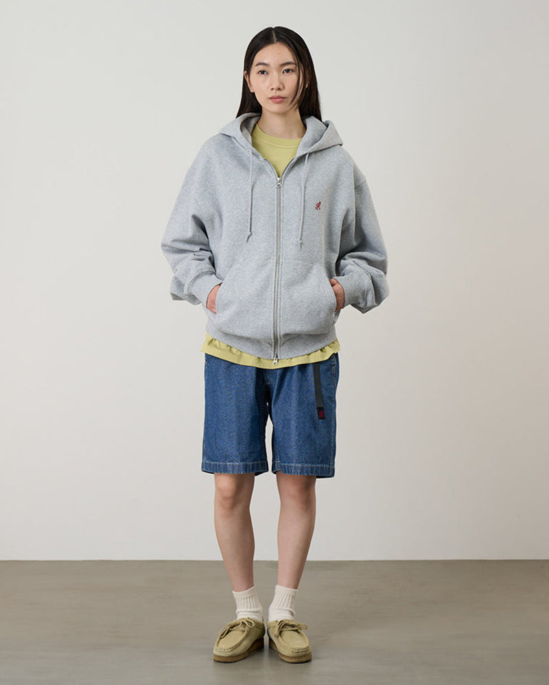 One Point Zip Hoodie - Heather Grey - Gramicci